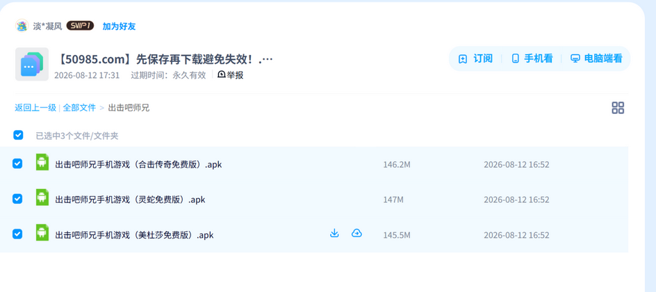 出击吧师兄_游戏免费入口 网盘目录截图