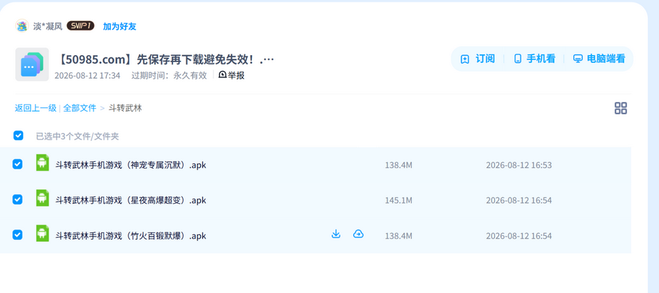 斗转武林_游戏官网最新版本 网盘目录截图
