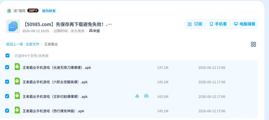 王者霸业_游戏官网版入口 网盘目录截图