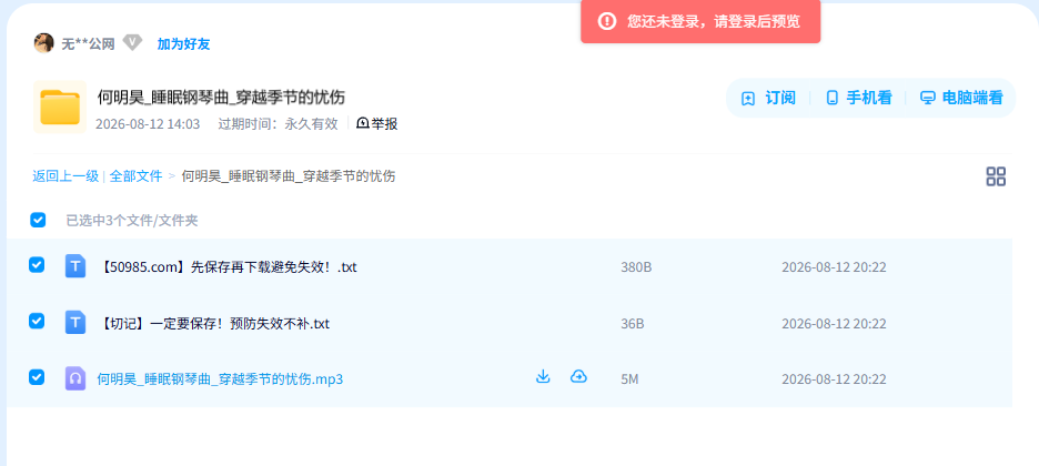 网盘目录截图