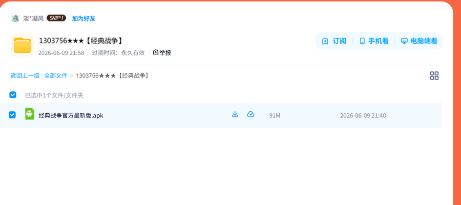 经典战争 网盘目录截图
