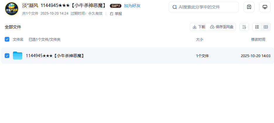 网盘目录截图
