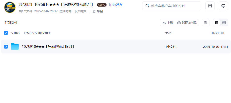网盘目录截图