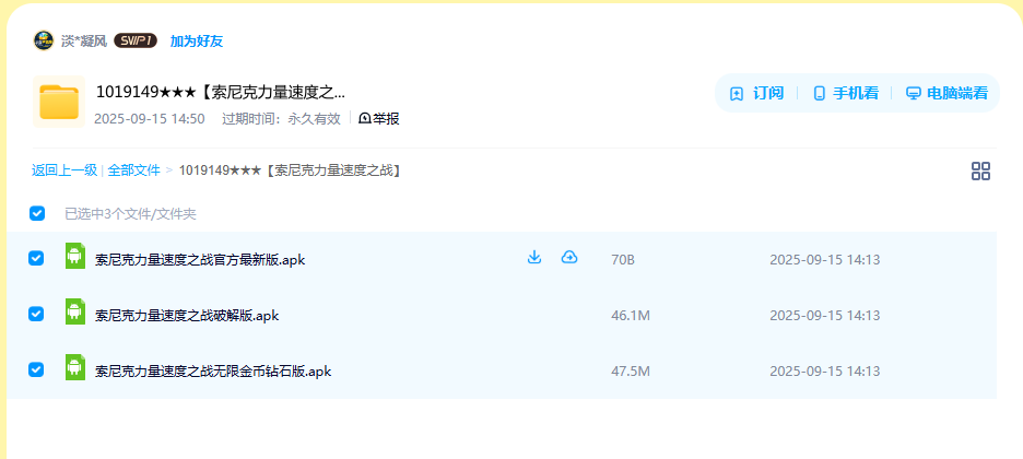 网盘目录截图
