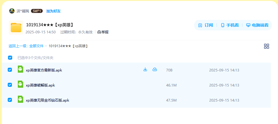 网盘目录截图