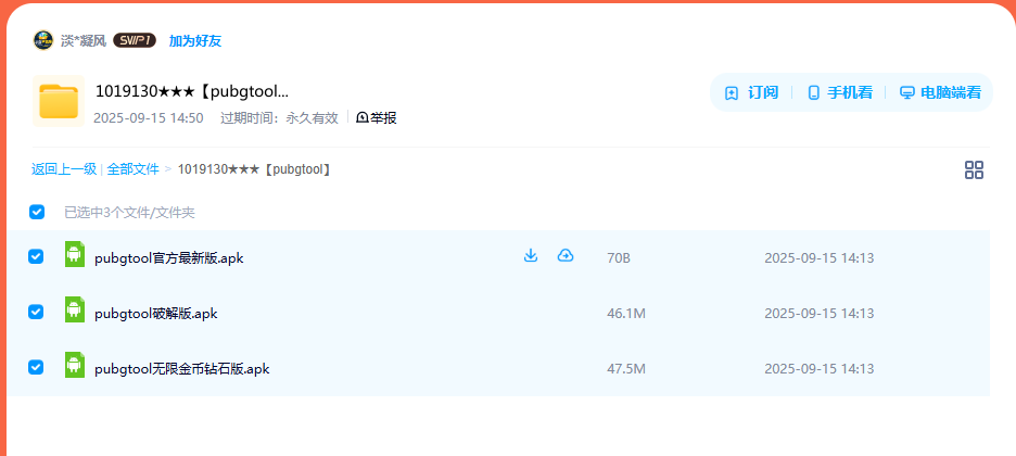 网盘目录截图