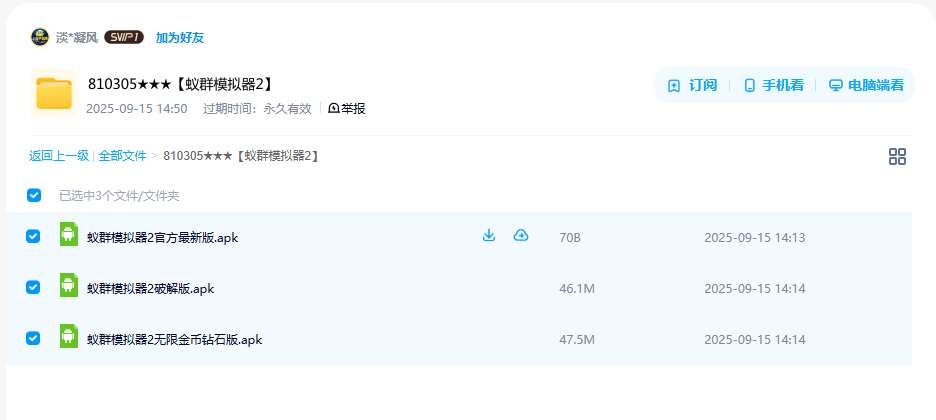 网盘目录截图