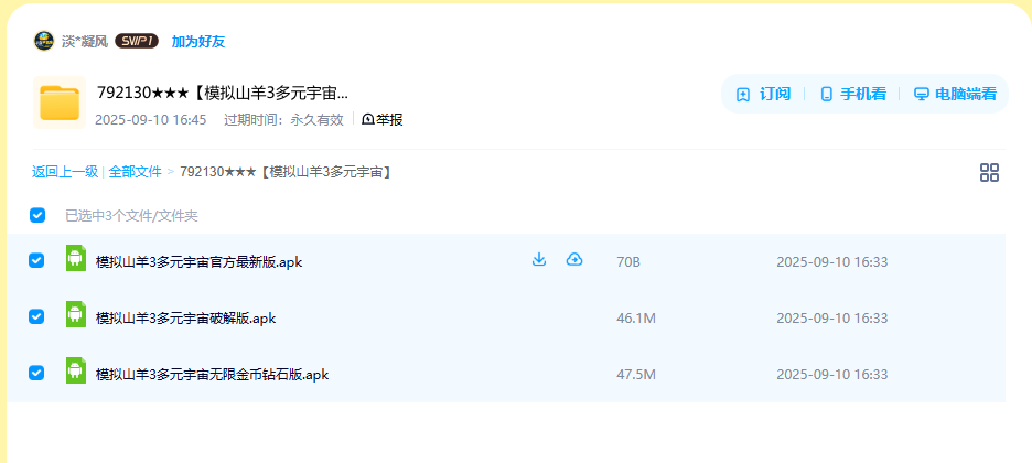 网盘目录截图