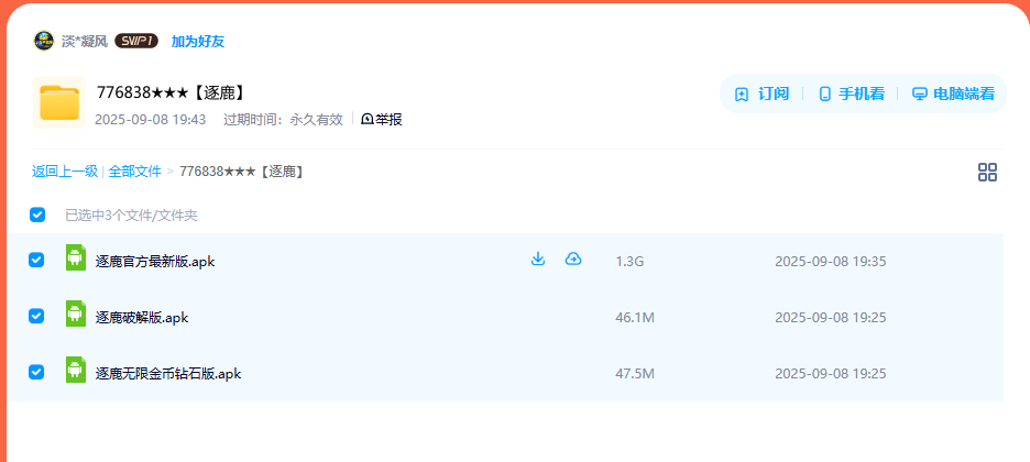 网盘目录截图