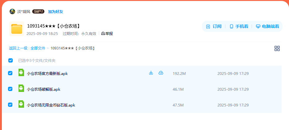 网盘目录截图