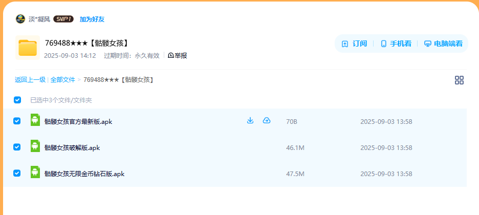 网盘目录截图