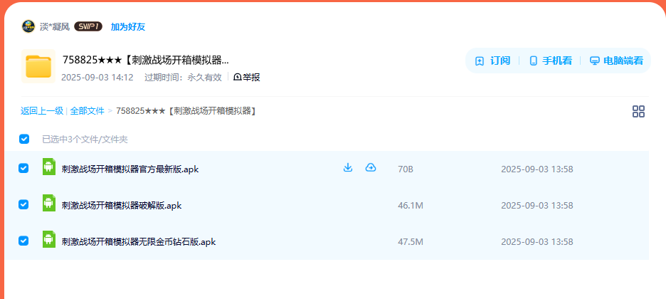 网盘目录截图