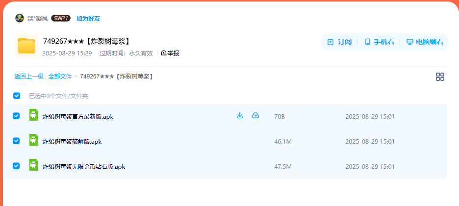 网盘目录截图