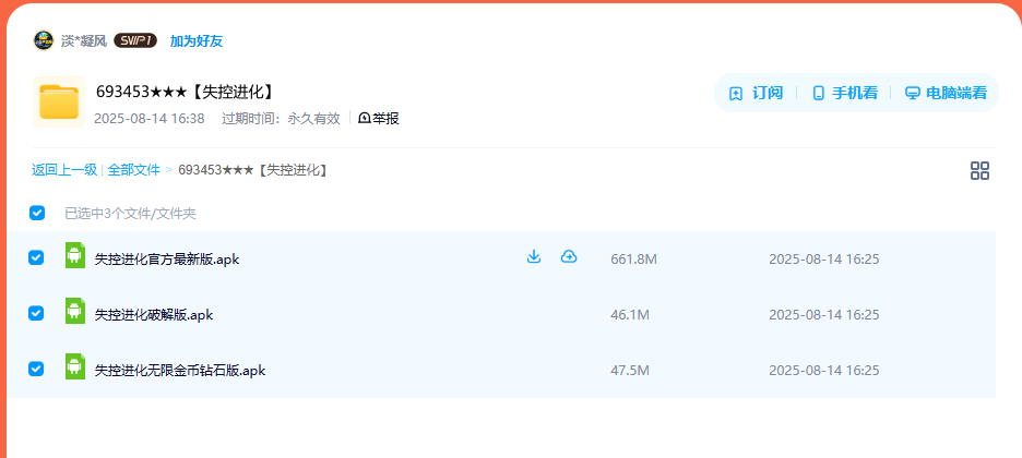 网盘目录截图