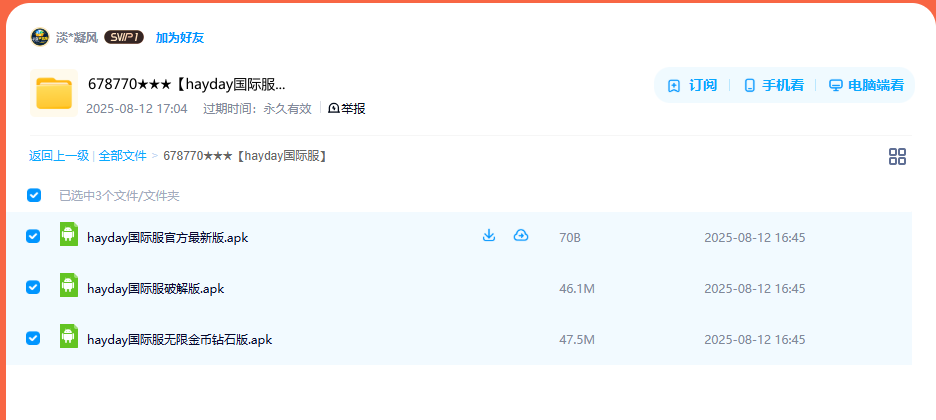 网盘目录截图