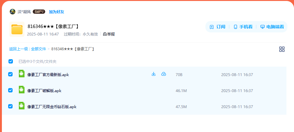 网盘目录截图
