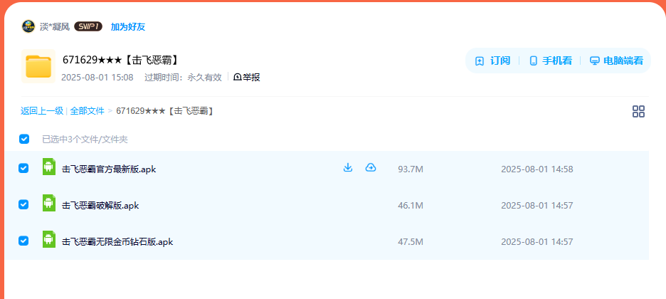 网盘目录截图