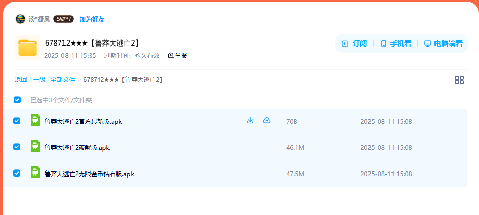 网盘目录截图