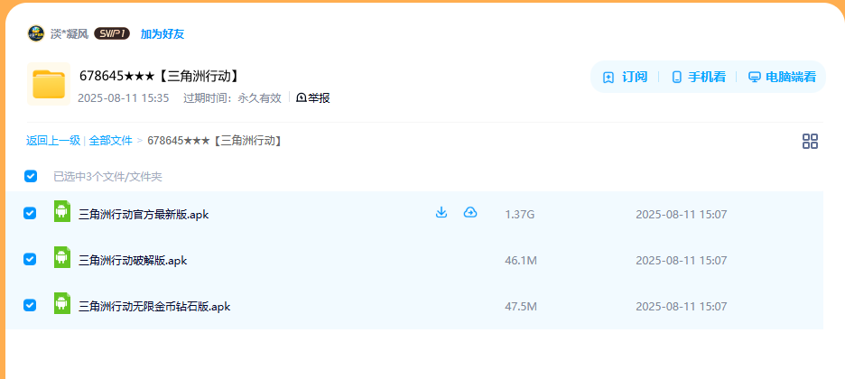网盘目录截图