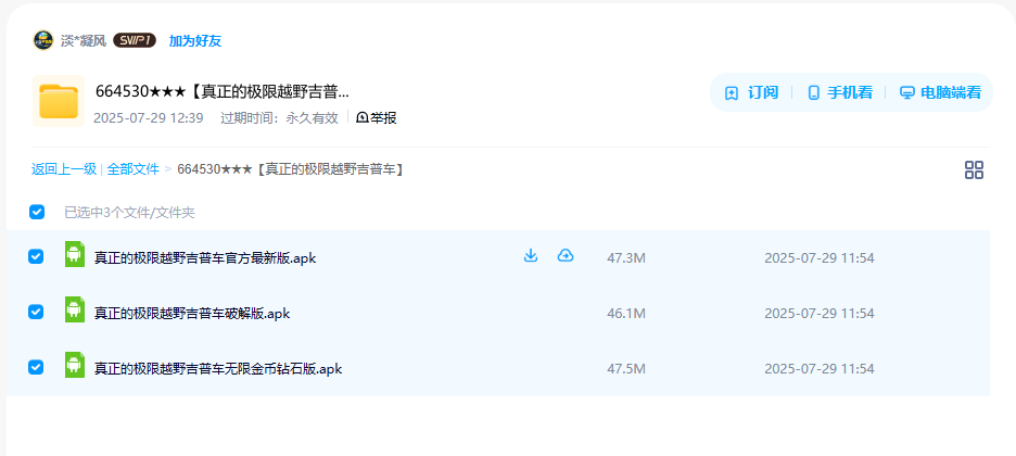 网盘目录截图
