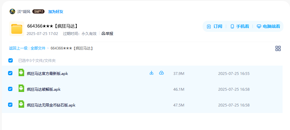 网盘目录截图