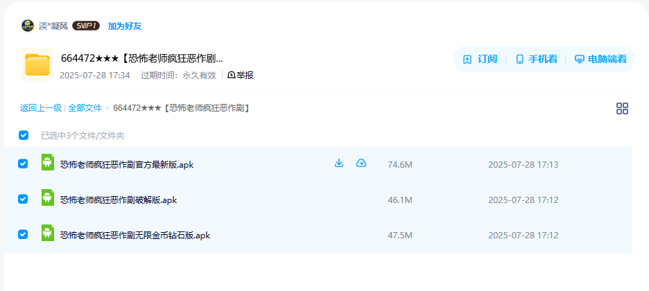 网盘目录截图