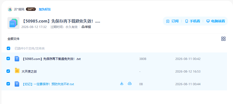 网盘目录截图