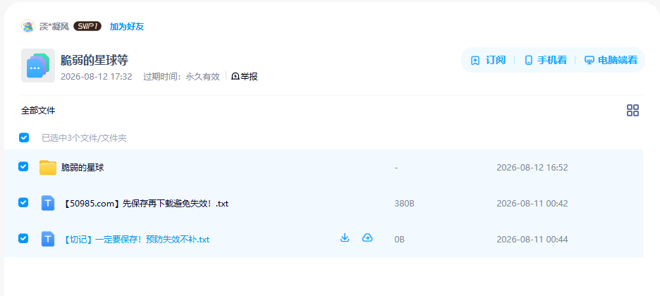 网盘目录截图