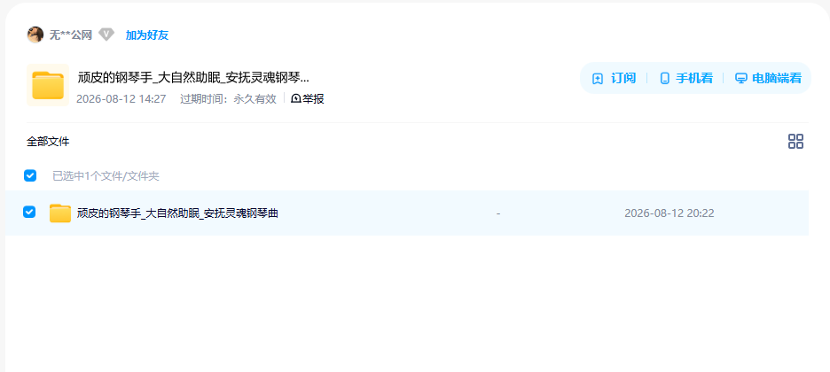 网盘目录截图