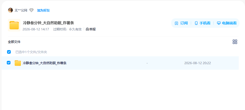 网盘目录截图