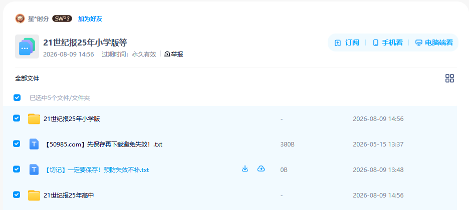 网盘目录截图