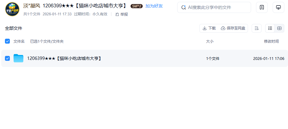 网盘目录截图