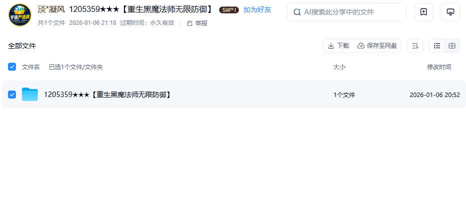网盘目录截图