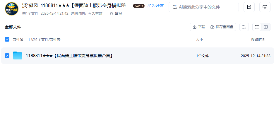 网盘目录截图