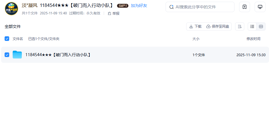 网盘目录截图