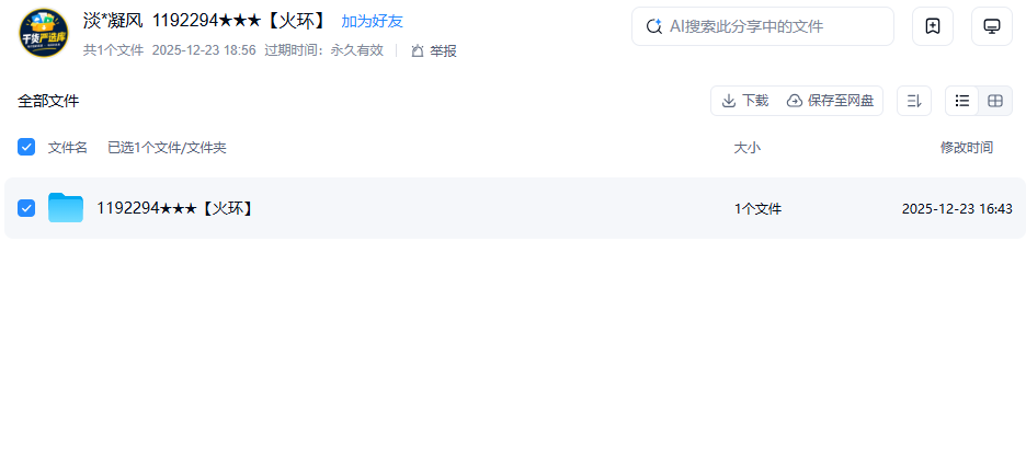 网盘目录截图
