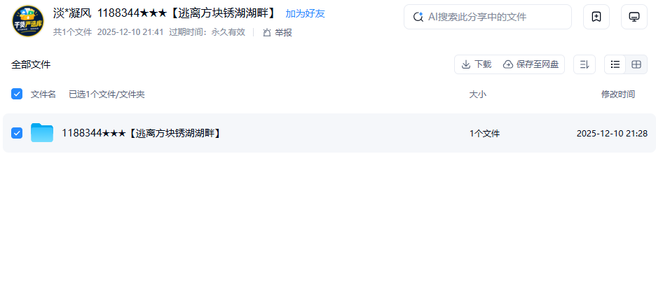 网盘目录截图